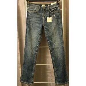 Sneak Peek Womens Blue Straight Jeans Pants Sz 1/25 Pockets Distressed 25x27 NWT